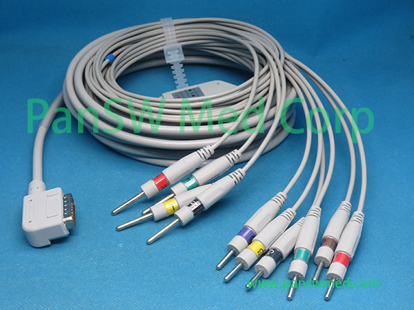 Compatible Sukuken Kenz Cardio 601 ECG Cable DIN – PanswMed