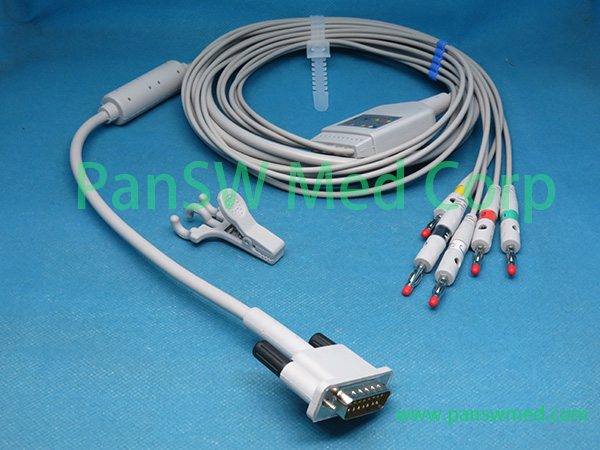 Compatible Cardioline 5 Leads ECG Cable Banana – PanswMed
