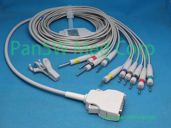 Compatible Mortara Instrument ELI 100 ELI 50 ELI 200 ECG Cable DIN – PanswMed