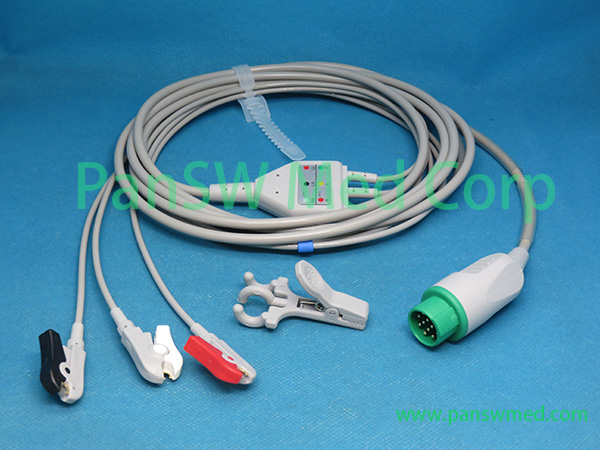 Compatible Biolight M 9500 ECG Cable 3leads AHA Grabber – PanswMed