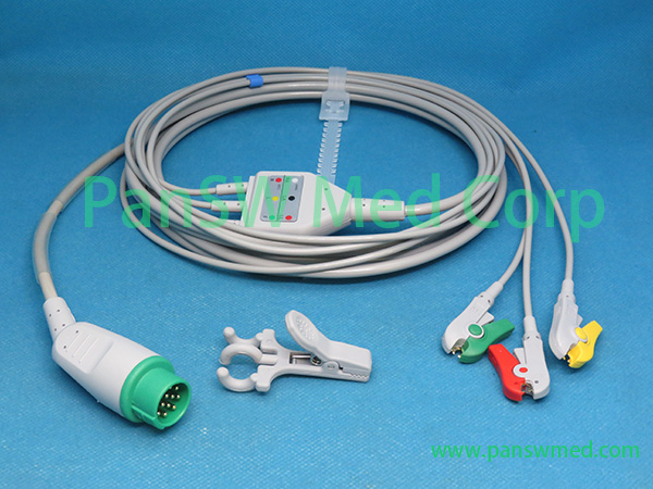 Compatible Biolight M 9500 ECG Cable 3leads IEC Grabber – PanswMed