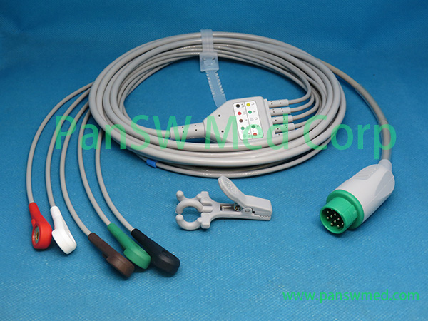 Compatible Biolight M 9500 ECG Cable 5leads AJA Grabber – PanswMed