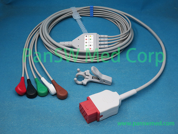Compatible Bionet BM 5 ECG Cable AHA Snap 5 – PanswMed