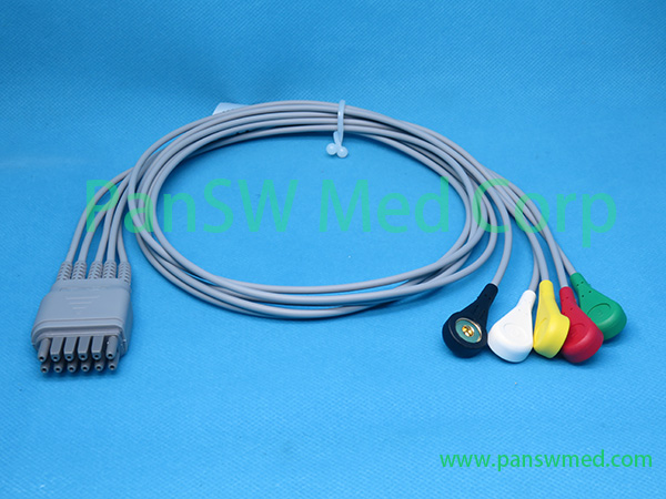 Compatible Edan IT20 ECG Leads IEC Color - PanswMed