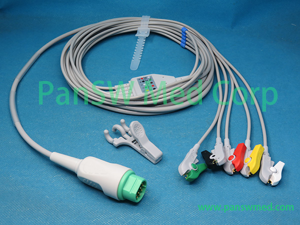 Compatible Siemens Sirecust ECG Cable 5leads IEC Grabber – PanswMed