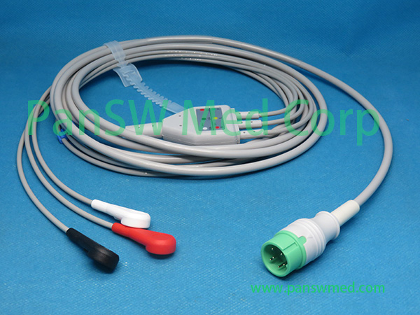 Compatible Zoncare PM 7000D ECG Cable AHA 3leads Snap – PanswMed
