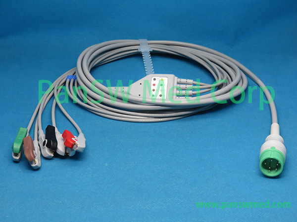 Compatible Zoncare PM 7000D ECG Cable AHA 5leads Clip – PanswMed
