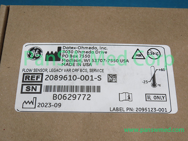 GE Datex Ohmeda 2089610-001-S flow sensor